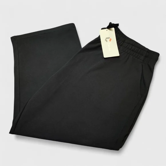 Cakulo Black Soft & Comfy Cropped Capri Pants Size XL - Picture 4 of 10